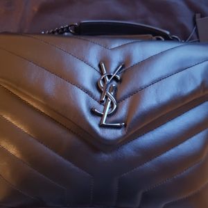Authentic YSL small Loulou- so black